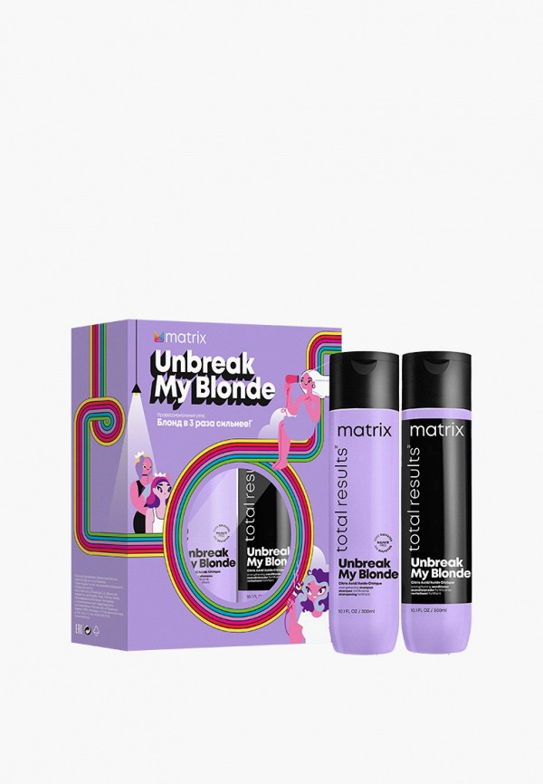 Набор для ухода за волосами Matrix, Прозрачный, весенний Matrix Total Results Unbreak My Blonde для осветленных волос, 300 мл + 300 мл
Набор для ухода за волосами Matrix, Прозрачный, весенний Matrix Total Results Unbreak My Blonde для осветленных волос, 300 мл + 300 мл