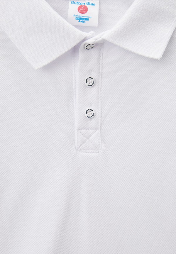 фото Поло button blue