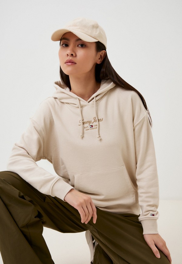 Худи Tommy Jeans, Бежевый 
Худи Tommy Jeans, Бежевый