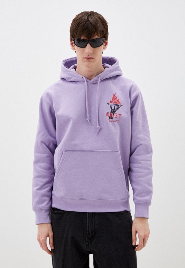 Худи Obey, Фиолетовый, SEIZE FIRE 
Худи Obey, Фиолетовый, SEIZE FIRE
