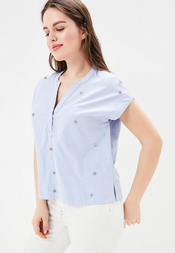 Блуза Violeta by Mango, Голубой