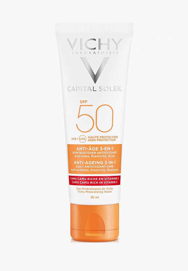 Крем солнцезащитный Vichy, Прозрачный, антивозрастной, 3-в-1, Capital Ideal Soleil с антиоксидантами SPF50, 50 мл
Крем солнцезащитный Vichy, Прозрачный, антивозрастной, 3-в-1, Capital Ideal Soleil с антиоксидантами SPF50, 50 мл