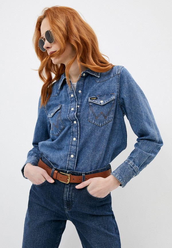 фото Рубашка джинсовая wrangler