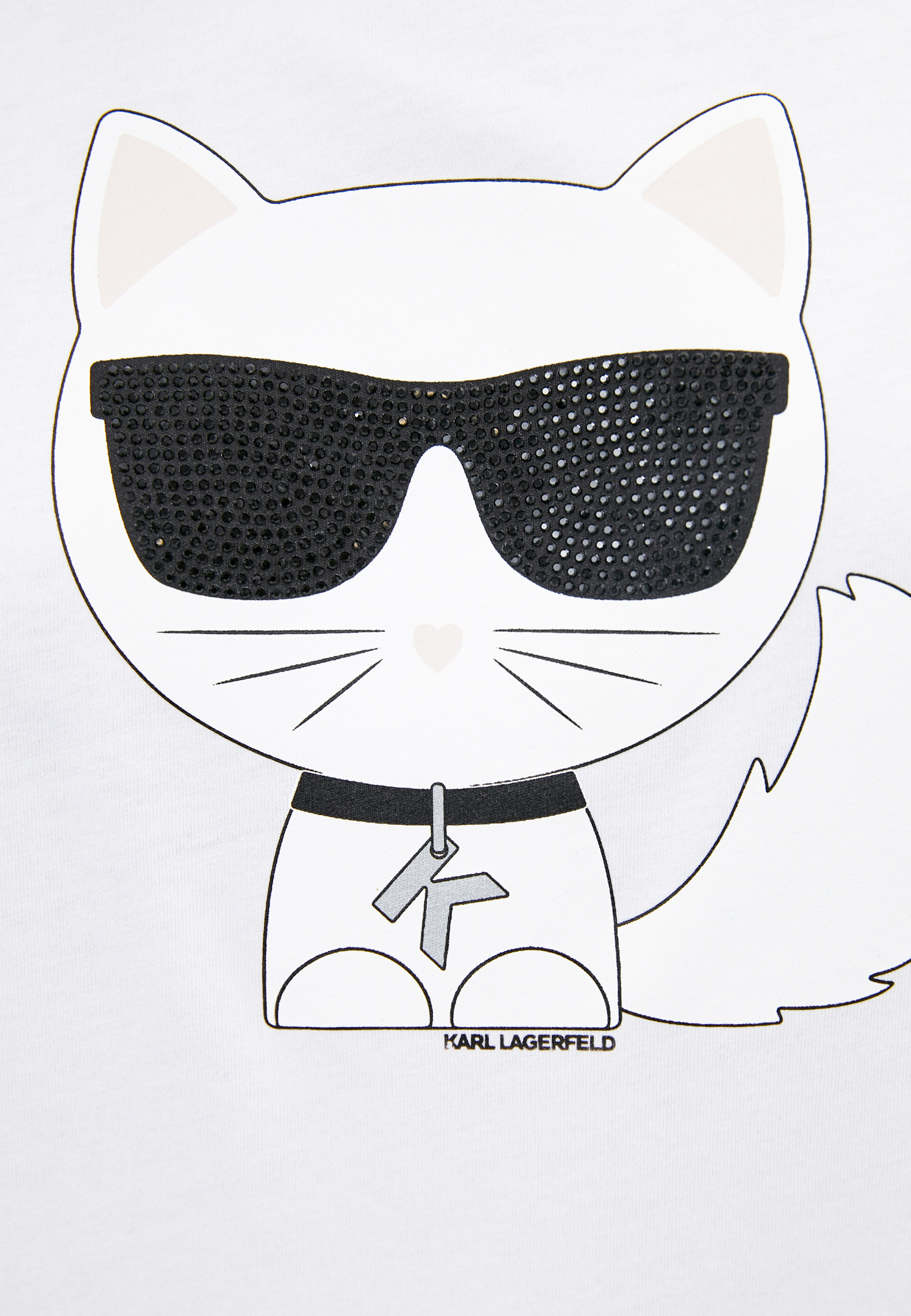 Karl Lagerfeld декорированная футболка с принтом 205w1706100