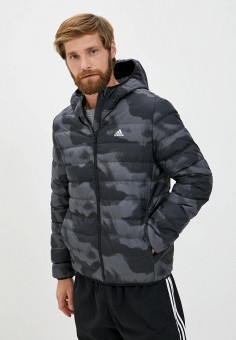 Пуховик, adidas, цвет: серый. Артикул: AD002EMJMNS1. Одежда / Верхняя одежда
