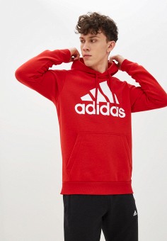 Худи, adidas, цвет: красный. Артикул: AD002EMLUGE6. Одежда / Толстовки и олимпийки
