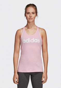 Майка спортивная, adidas, цвет: розовый. Артикул: AD002EWEGRO6. Одежда / Топы и майки