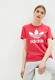 Футболка, adidas Originals, цвет: розовый. Артикул: AD093EWJMAF5. Одежда / Футболки и поло / Футболки / adidas Originals