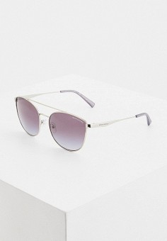 Очки солнцезащитные, Armani Exchange, цвет: серебряный. Артикул: AR037DWITVX2. Аксессуары / Очки