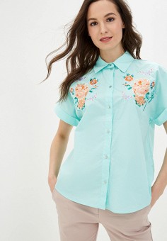 Рубашка, Baon, цвет: бирюзовый. Артикул: BA007EWIRZE2. Одежда / Baon