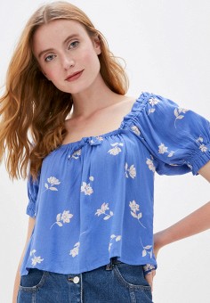 Блуза, Billabong, цвет: синий. Артикул: BI009EWJRRW5. Одежда / Блузы и рубашки / Блузы / Billabong