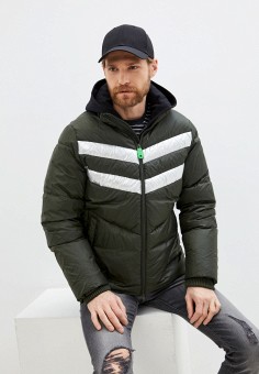 Пуховик, Bikkembergs, цвет: хаки. Артикул: BI535EMLLUU7. Bikkembergs