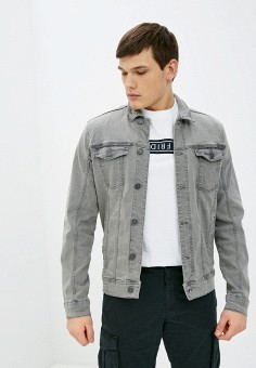 Куртка джинсовая, Blend, цвет: серый. Артикул: BL203EMMEUU9. Одежда / Верхняя одежда / Джинсовые куртки