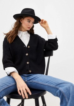 Кардиган, Brave Soul, цвет: черный. Артикул: BR019EWLWEV4. Одежда / Джемперы, свитеры и кардиганы / Кардиганы