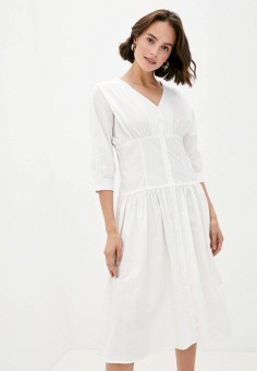 Платье, B.Style, цвет: белый. Артикул: BS002EWJRVA6. B.Style