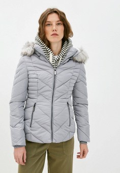 Куртка утепленная, B.Style, цвет: серый. Артикул: BS002EWLBYO8. Одежда / Верхняя одежда / B.Style