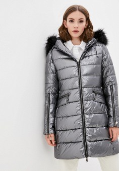 Куртка утепленная, B.Style, цвет: серебряный. Артикул: BS002EWLBYQ3. Одежда / Верхняя одежда / B.Style