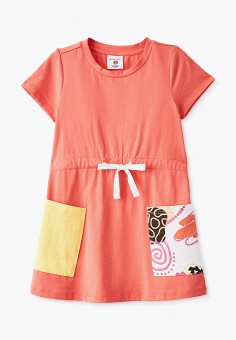 Платье, Button Blue, цвет: оранжевый. Артикул: BU019EGMMXJ5. Девочкам / Одежда / Платья и сарафаны