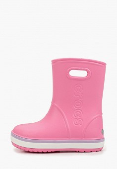 Резиновые сапоги, Crocs, цвет: розовый. Артикул: CR014AGGKYO6. Девочкам / Обувь / Резиновая обувь