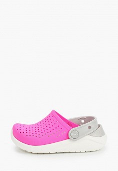 Сабо, Crocs, цвет: розовый. Артикул: CR014AGIJVF9. Девочкам / Обувь / Резиновая обувь
