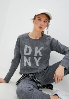 Свитшот, DKNY, цвет: серый. Артикул: DK001EWMALC3. DKNY