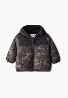 Куртка утепленная, Gap, цвет: хаки, черный. Артикул: GA020EBKAMB1. Gap