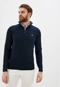 Джемпер, Gant, цвет: синий. Артикул: GA121EMHXHE5. Одежда / Джемперы, свитеры и кардиганы / Джемперы и пуловеры
