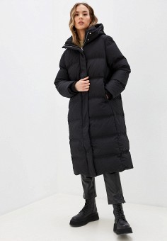 Пуховик, Guess Jeans, цвет: черный. Артикул: GU644EWJXVG1. Одежда / Верхняя одежда / Пуховики и зимние куртки / Пуховики