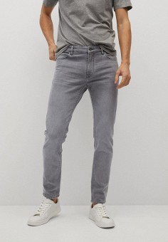 Джинсы, Mango Man, цвет: серый. Артикул: HE002EMMMFP7. Одежда / Джинсы / Зауженные джинсы
