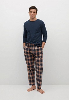 Пижама, Mango Man, цвет: синий, мультиколор. Артикул: HE002EMMNWV1. Одежда / Домашняя одежда