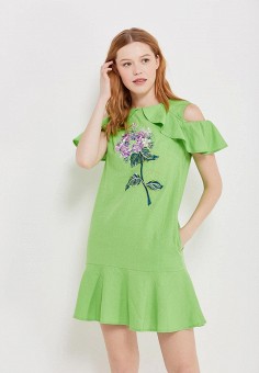 Платье, Indiano Natural, цвет: зеленый. Артикул: IN012EWANOV3. Одежда / Платья и сарафаны / Повседневные платья / Indiano Natural