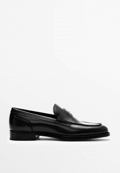 Лоферы, Massimo Dutti, цвет: черный. Артикул: IX001XM00E35. Обувь / Туфли / Massimo Dutti