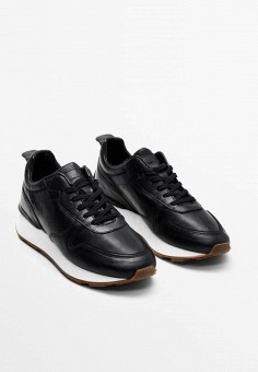Кроссовки, Massimo Dutti, цвет: черный. Артикул: IX001XM00EMH. Обувь / Кроссовки и кеды / Кроссовки