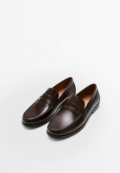 Мокасины, Massimo Dutti, цвет: коричневый. Артикул: IX001XM00F6Q. Обувь / Мокасины и топсайдеры / Massimo Dutti