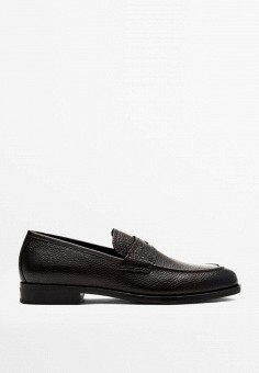 Лоферы, Massimo Dutti, цвет: коричневый. Артикул: IX001XM00FTM. Обувь / Туфли / Massimo Dutti