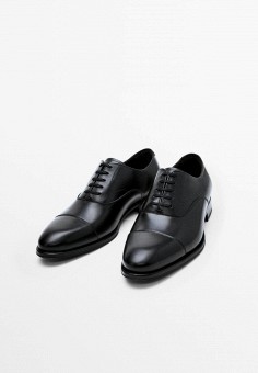 Туфли, Massimo Dutti, цвет: черный. Артикул: IX001XM00FVN. Обувь / Туфли