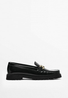 Лоферы, Massimo Dutti, цвет: черный. Артикул: IX001XW014ZE. Обувь / Туфли / Massimo Dutti