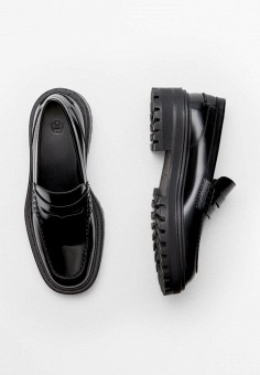 Лоферы, Massimo Dutti, цвет: черный. Артикул: IX001XW01554. Обувь / Massimo Dutti