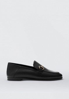 Лоферы, Massimo Dutti, цвет: черный. Артикул: IX001XW015I1. Обувь / Туфли / Massimo Dutti