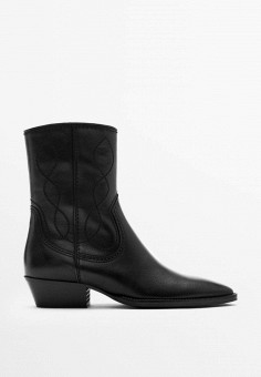 Ботильоны, Massimo Dutti, цвет: черный. Артикул: IX001XW016OT. Обувь / Ботильоны