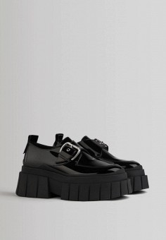 Ботинки, Bershka, цвет: черный. Артикул: IX001XW016TO. Обувь / Ботинки / Низкие ботинки