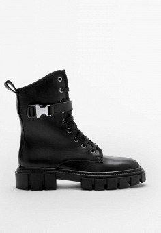 Ботинки, Massimo Dutti, цвет: черный. Артикул: IX001XW019E2. Обувь / Massimo Dutti