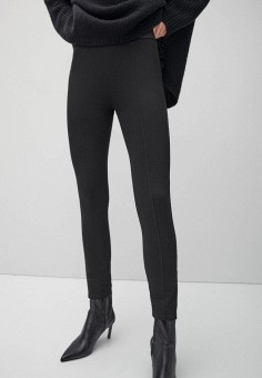 Леггинсы, Massimo Dutti, цвет: черный. Артикул: IX001XW019FF. Одежда / Брюки / Леггинсы