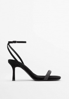Босоножки, Massimo Dutti, цвет: черный. Артикул: IX001XW01AOW. Обувь / Босоножки