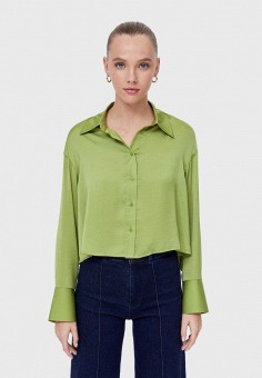 Блуза, Stradivarius, цвет: зеленый. Артикул: IX001XW01AUL. Одежда / Блузы и рубашки / Блузы / Stradivarius
