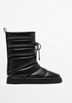 Полусапоги, Massimo Dutti, цвет: черный. Артикул: IX001XW01BR0. Обувь