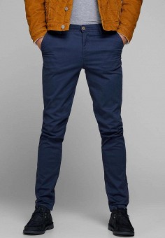 Брюки, Jack & Jones, цвет: синий. Артикул: JA391EMDKEL4. Одежда / Брюки / Повседневные брюки