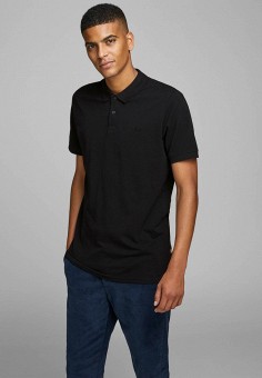 Поло, Jack & Jones, цвет: черный. Артикул: JA391EMLTNE4. Одежда / Футболки и поло / Поло