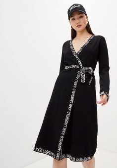 Платье, Karl Lagerfeld, цвет: черный. Артикул: KA025EWLSEN1. 