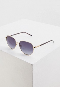 Очки солнцезащитные, Love Moschino, цвет: золотой. Артикул: LO416DWMPFT3. Аксессуары / Очки